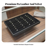 Jewelry Display Tray Multi-Functional Band Holder Tray Soft Textile Jewelry Drawer Organizer Adjustable Compartments for Women