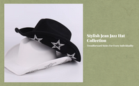 Cowboy Hat, Breathable Wide Brim Fedora, Summer Style