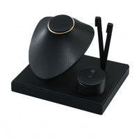Countertop Jewelry Organizer Brushed Texture Jewelry Mannequin Leather-Like