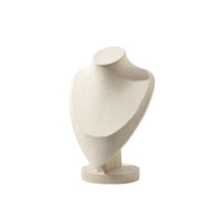 Necklace Display Bust with Wood Base Elegant for Livestreaming