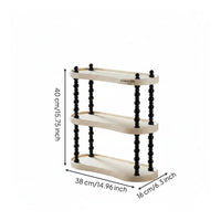 Cosmetics Organizer Rack Open Shelves Vanity Shelf Beaded-Design Posts