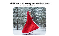 Santadesign Cape Full Length Design Long Red Holiday Mantle Attached Hood
