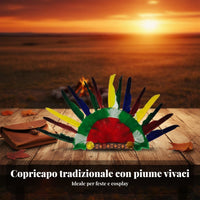 Feather Headdress Cosplay Accessory Colorful Feather Headdress Vibrant Colors