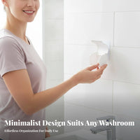 No-Drill Wall Mount Shaver Holder Damage-without Damage Wall Mount Razor Hook Space-Saving for Renters, Students, Washroom, Dorm Room