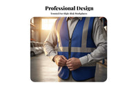 Reflective Safety Vest Breathable Material Construction Worker Vest Lightweight Long-Lasting for Street Workers