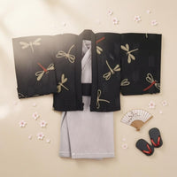 Doll Kimono Outfit Wide Sleeves Doll in Kimono Attire Outfit Wooden Sandals Toy Clothing