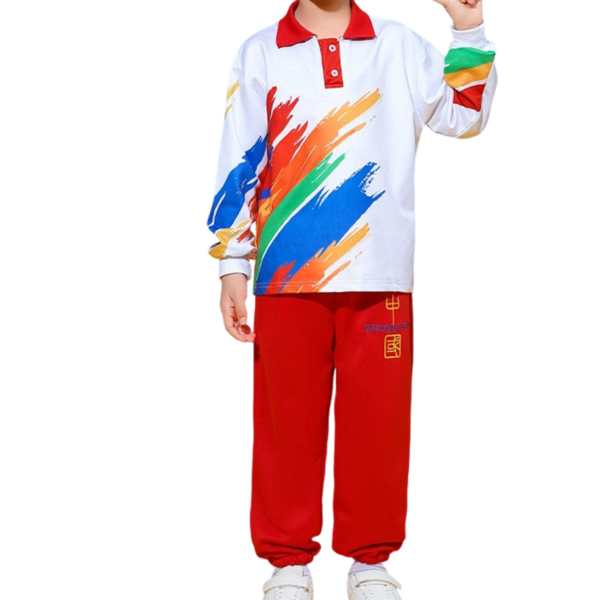 Kids Cheerleading Performance Costume, School Uniform, Patriotic Day, Unisex, Squad Dance