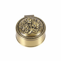 Vintage Metal Jewelry Box Floral Relief Floral Jewelry Box Gift Idea Small Decor