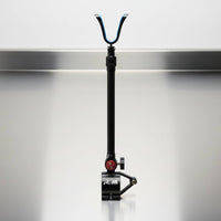 Aluminum Fishing Rod Holder Sturdy Duty Telescopic Rod Rest Clamp-on Pole Holder Adjustable Rustproof for Big Game Fishermen
