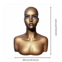 Mannequin Head Bust Realistic Look Hairpiece Mannequin Head Smooth Surface Necklace Display Bust for Cosmetologists