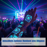 Luminous Skin Decal Sticker, Cute Creature Cat Dog, Navy, EDM, Random Pattern