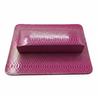 2 Pieces Waterproof Manicure Hand Rest Set Comfortable Support Snakeskin Pattern Hand Pillow Easy to Clean for Manicurists, Home, Travel