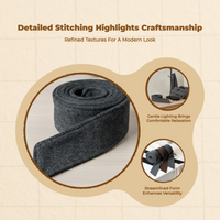 Wool Cloth Belt, Black Waist Tie, Cosplay Accessory