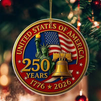USA 250th Anniversary Ornament Collectors Gift for History Buffs