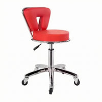 Height Adjustable Salon Chair Central Cutout Swivel Salon Chair Caster Wheels for Hair Stylists