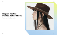 jean Fedora Hat, Wide Brim, Womens Fall urban chic, Travel