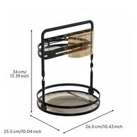 Rotating Makeup Organizer Desktop Space Saving Rotating Skincare Organizer Neat and Tidy Two Tier Makeup Stand Bedroom, Washroom