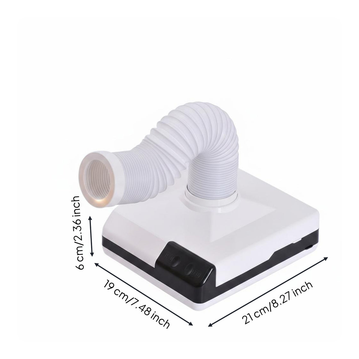 Nail Dust Collector Built in Light Manicure Dust Extractor High Suction Nail Vacuum Multi Use Stable Performance for Dentists
