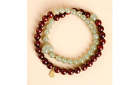 Wood Bead Bracelet Multilayered Double Strand Bracelet Polished Beads