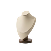 Necklace Display Bust with Wood Base Elegant for Livestreaming