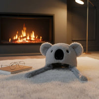 Fuzzy Koala Earflap Hat Ear Protection Koala Fuzzy Hat Warm for Parties, Outdoor