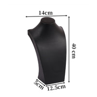 Black Leatherette Necklace Display Elegant Design Necklace Display Bust