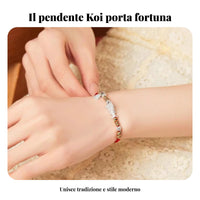 Koi Pendant Bracelet Meaningful Gift Red String Bracelet Symbolic Design