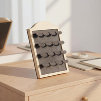 Wooden Earring Rack Large Capacity Tabletop Jewelry Display for Market Stall