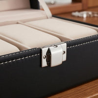 Watch Organizer Box Clear Viewing Window Watch Storage Box Metal Clasp