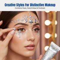 Radiant Gel Brow Crystal, Event Face Sticker, Party Makeup Decor