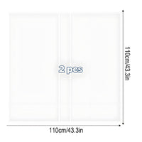 2 Pieces PEVA Garment Cover Semi-Transparent Waterproof Hanging Clothes Bag