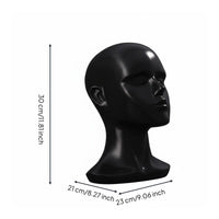 With Ear Holes Realistic Mannequin Head Multi-Purpose Hairpiece Holder Head Stable Base for Retailers, Photographers, Trade Exhibition