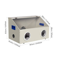 Dust-Proof Work Box Transparent Lid Dust Collection Box Sleeve Ports
