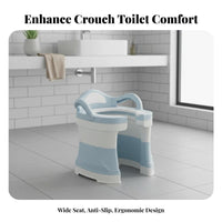 Squat Toilet Converter Chair Easy to Clean Toilet Assistance Stool Soft Cushion