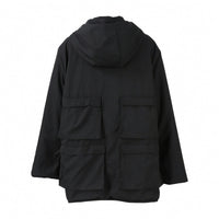 Hooded Jacket Matte Jacket with Pockets Oversized for Travel