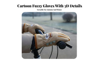 Fluffy Lined Kids Winter Gloves Soft and Comfortable kids' Fleece Winter Gloves Great Gift for Boys, Girls, Cold Weather, Cycling