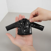 6 Inch Doll Leather Jacket Zipper Detail Action Figure Outfit Cool Style for Hobbyists
