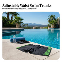 Quick-Drying men's Swim Trunks Comfortable Square Leg Swim Trunks Elastic Waistband for Adults, Swimmers, Hot Spa, Water Sports, Vacation