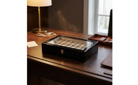 24-Slot Watch Display Box Glossy Finish 24-Slot Watch Box Dust Protection