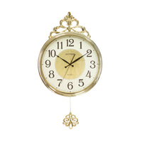 Pendulum Wall Clock Large Display Clock with Pendulum Vintage for Decorators