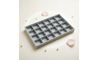 24-Grid Jewelry Tray Space Saving 24 Grid Jewelry Tray Scratch Protection Earring Storage Organizer for Retailers