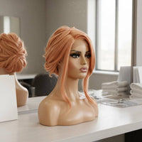 PVC Mannequin Head Stand Compatible Necklace Display Bust Lifelike for Salon