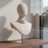 Head and Shoulders Mannequin Adjustable Height Mannequin Head with Shoulders Pin Insertable Hat Bust Stand for Jewelers, Store Window
