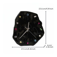 Wall Clock Irregular Ceramic Clock Quiet Sweep Mechanism Timekeeping Device for Living Room, Bedroom, Office