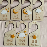 7 Pieces Wooden Baby Closet Divider Cute Nursery Design for Parents