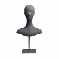 Mannequin Head Bust Realistic Look Mannequin Torso Head Stable Base Beauty Accessory for Shop Window