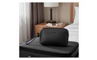 Men's Clutch Bag Multi-Compartment Men's Wristlet Pouch Detachable Wrist Strap