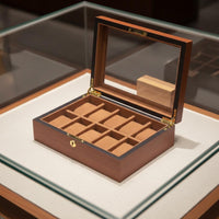 Wooden Watch Box Lined Interior Watch Box Dustproof