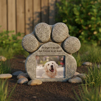 Pet Headstone Picture Frame Indoor Outdoor Pet Remembrance Weather-Resistant