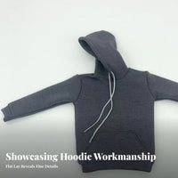 1/6 Scale Hoodie With Drawstring Hood Miniature Hooded Sweatshirt